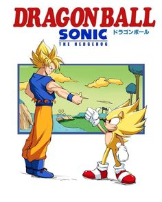 the front cover of dragon ball sonic