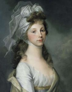 a painting of a woman wearing a white dress