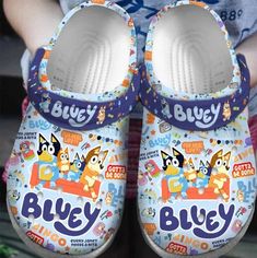 New Design Bluey And Bingo Cartoon Clogs For Kids & Adults Bluey Cartoon, Bluey And Bingo, Tie Dye Hippie, Friends Tv Series, Crocs Crocband, Crocs Clogs, I Love Lucy, Shoes Comfortable, Friends Tv