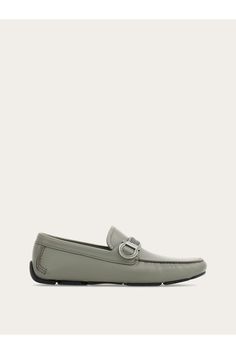 Shop the Driver with Gancini ornament Ash grey on Ferragamo.com. Discover the iconic collection on our official online shop now. Free Delivery. Driving Shoes, Ash Grey, Traditional Techniques, Luxury Shoes, Salvatore Ferragamo, Hand Stitching, Saddle, Calf Skin, Apron