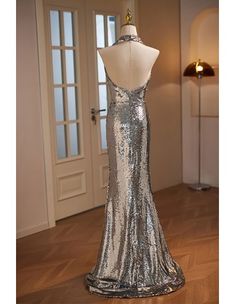 10% off now! Shop sparkly silver mermaid long halter formal dress online. Sheprom offers formal, party, casual & more style dresses to fit your special occasions. Silver Evening Gowns, Glitter Mermaid, Silver Mermaid, Formal Party, Style Dresses, Long Prom Dress, Lovely Dresses, Evening Dresses Prom, Ball Dresses