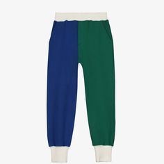 Cotton/Modal blend tri-color kids sweatpants | White/Blue/Green | by Yporque from Spain | Sizes 2-10 yrs  |  side pockets Why Why Why, Favorite Child, Tri Color, Mississippi, One Color, Jogger Pants, Background Design, Jogging, Blue Green