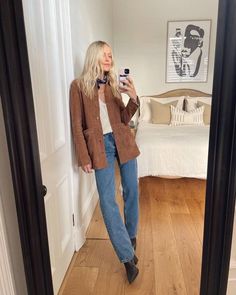 17 Easy Outfit Ideas to Wear In 2022 | Who What Wear UK Brown Suede Jacket Outfit, Suede Jacket Outfit, Easy Outfit Ideas, Styling Tricks, Easy Outfits, White Tennis Skirt, Suede Blazer, Easy Outfit, Blazer Outfit