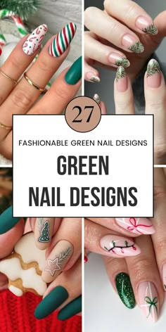 Discover 27 cute short green nail designs that are perfect for any event! Whether you're into short acrylic or gel nails, these designs feature gold accents for a chic twist. French almond and masc styles make these designs versatile and trendy. Explore celestial or non-floral elements for added flair. Save this pin to your "Green Nails Ideas" board for more inspiration! Clover Nails, Nail Designs Green, French Almond Nails, Forest Green Nails, Unique Nail Designs, Nails Board, Fresh Manicure, French Almond, Hot Nail Designs