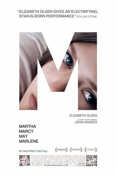 a movie poster with the letter m in it's center and an image of a woman looking over her shoulder