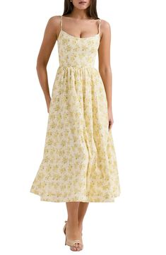 HOUSE OF CB Lolita Fit & Flare Midi Sundress | Nordstrom Daytime Wedding, Hairstyling Products, Boned Bodice, Midi Sundress, Rollerball Perfume, The Bill, House Of Cb, Beauty Sale, Fragrance Design