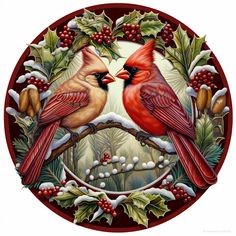 Winter Sign, Cardinal Sign, DCO-00423, Sign For Wreath, 10 Round Metal Sign - DecoExchange® Round Christmas Pictures, Cardinal Birds Art, Christmas Critters, Small Easel, Watercolor Clouds, Wreath Signs, Easter Sign, Grapevine Wreaths, Winter Signs