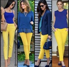 Yellow Pants Outfit, Pants Outfit Work, Outfit Blazer, Summer Pants Outfits, Colour Combinations Fashion, Spring Work, Color Blocking Outfits, Color Combinations For Clothes, Diy Clothes And Shoes