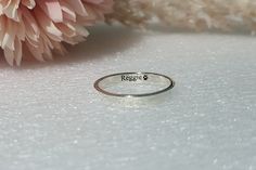 ✤ The ring is a Solid High-Quality Sterling Silver Ring. (Nickel free ring) ✤ Unique and personalized, you can add name, date, initials, quote, signature, handwriting, picture, etc. Make it only one piece in the world. ✤ Using a computer engraving machine to engrave the ring. Many font designs, consistently line and sharp. IF YOU HAVE ANY QUESTIONS or REQUEST, PLEASE CONTACT ME. = RING DETAILS = ✤ Band wide: 3 mm (If you want other wide, please visit my shop or contact me.) ✤ Engraved Color: Bla Pinky Rings For Women, Loss Of Pet, Friend Rings, Name Ring, Name Rings, Engraving Machine, Forever Jewelry, Secret Messages, Everyday Rings