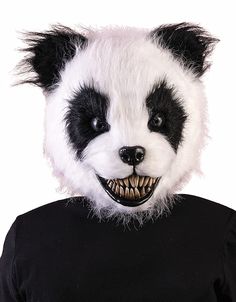 PRICES MAY VARY. Latex mask with attached hair Scary panda with evil grin One size fits most adults and children 14+ Forum Novelties has been providing quality costumes and accessories for more than 30 years, from frightening to funny Forum has it all Evil Grin, Animal Mask, Scary Animals, Animal Masks, 30 Years, Shoes Jewelry, Size Clothing, Halloween Face Makeup, Mask