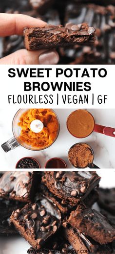 sweet potato brownies, flourless vegan gf