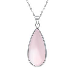 Add this stylish Aleure Precioso Sterling Silver Pear Shaped Gemstone Drop Pendant Necklace to your jewelry collection. Add this stylish Aleure Precioso Sterling Silver Pear Shaped Gemstone Drop Pendant Necklace to your jewelry collection. Nickel free Metal: sterling silver Chain length: 18 in. Packaging: pouch Finish: polished Pendant size: 1 1/8" L x 1/2" W Chain type: cableSTONE DETAILS Stone type: amethyst, howlite, aventurine, tiger's eye, onyx, rose quartz, sodalite Stone size: 29.5mm x 15 Silver Pear-shaped Necklace, Gemstone Teardrop Pendant Drop Necklace, Teardrop Crystal Clavicle Chain Necklace, Drop Gemstone Crystal Necklace, Elegant Pink Teardrop Crystal Necklaces, Elegant Pink Teardrop Crystal Necklace, Packaging Pouch, Drop Pendant Necklace, Tiger's Eye