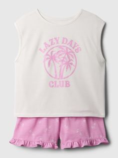 Kids Recycled PJ Shorts Set | Gap Pj Shorts Set, Pajama Tank Top, Tank Top And Shorts, Pj Shorts, Short Pj Set, Soft Pajamas, Gap Kids, Pj Sets, Shorts Set