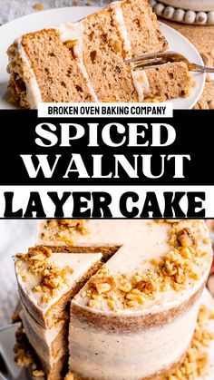 this yummy cake is spiced walnut perfect dessert