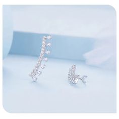 Let your style keep rolling on like the waves in these Beautiful White CZ Earrings! Handcrafted with sterling silver and premium AAAAA CZ gemstones, you'll be looking forward to showing these off with every outfit. The hypoallergenic and nickel-free 18K gold plating ensures that you never have to sacrifice your comfort for style. Now that's what we call a win-win! Sold as a pair Hypoallergenic and always nickel free 18K gold plated on 925 Sterling Silver Beautifully handcrafted & high-finish tex Wave Earrings, Cz Earrings, Earring Sale, Jewelry Lover, Silver Diamonds, Gold Plated Jewelry, Jewelry Plate, Pure Silver, Looking Forward