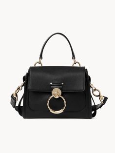 Mini Tess Day Bag In Grained & Shiny Calfskin | Chloé US Bag Outfit, Suede Tops, Chic Bags, Everyday Accessories, Basket Bag, Black Shoulder Bag, Chloe Bag, Day Bag, Small Leather Goods