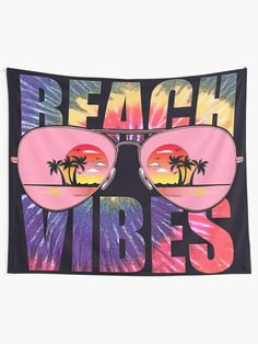 Beach Vibes Summer Fun Artwork Tapestry by Pamela Arsena Summer Wall Decor, Fun Artwork, Wall Decorations, Beach Vibes, Beach Vibe, Cool Artwork