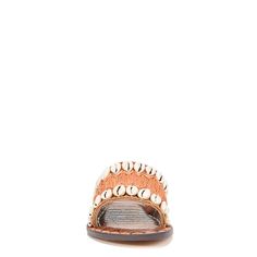 Cruise the streets in full on beach vibes with the Sam Edelman® Gale slide..Slide construction features a synthetic and raffia upper..Seashells decorate the collar..Synthetic lining and outsole..Imported..Product measurements were taken using size 9, width M. Please note that measurements may vary by size..Measurements: Heel Height: 1/2 in Weight: 6 oz Casual Leather Slides For Beach Season, Brown Summer Slides For Beach, Adjustable Brown Slides For Beach, Leather Slides For Beach In Summer, Leather Slides For Summer Beach, Leather Slides For Summer Beach Outings, Brown Slides For Beach And Summer, Brown Slides For Summer Beach, Brown Slip-on Slides For Vacation