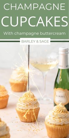 champagne cupcakes with champagne buttercream are the perfect dessert for any special occasion