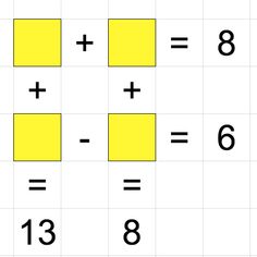 the addition puzzle is shown with two squares and one number on top of each other