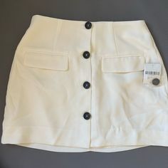 White Forever 21 Skirt White Skort For Spring Workwear, Summer White Skort For Workwear, White Summer Workwear Skort, White Skort For Summer Workwear, High Waist White Mini Skirt For Work, Trendy White Midi Skirt, White Skirt With Button Closure For Work, Trendy White Skort For Workwear, White Mini Skirt For Summer Workwear