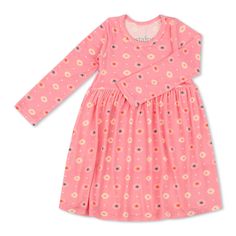 This dreamy dress is made to make any toddler twirl with joy! Soft bamboo fabric and long sleeves keep them comfy and stylish while they explore, frolic, and flutter through their day! Who said playtime has to be boring? 93% Bamboo and 7% spandex Wash cold with like colors; stays soft wash after wash Long Sleeve Twirl Ready Hat not included Playful Spring Twirl Dress For Playdate, Spring Twirl Dress For Playwear, Comfortable Casual Twirl Dress For Playtime, Casual Flowy Twirl Dress For Playtime, Flowy Casual Twirl Dress For Playtime, Playful Long Sleeve Playwear Dresses, Playful Long Sleeve Dresses For Playwear, Fun Spring Twirl Dress For Playdate, Playful Pink Flowy Twirl Dress