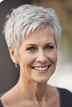 Dressy Pixie Hairstyles, Short Pixie Hair, Bang Hair, Buzz Cut Women, Hair Cut Ideas, Short Spiked Hair, Short Spiky Hairstyles, Short Silver Hair, Short Hair Images