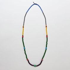 These vibrant beaded necklaces are designed to look great as a single strand or mixed together in groups of two, three, four or more! We make these using a colorful combination of vintage and new glass beads plus a few lucite beads all strung on a waxed poly/cotton cord. About 27" long. Handmade in the USA. Sold individually. Adjustable Rainbow Polished Beads Necklace, Colorful Adjustable Beaded Necklaces With Polished Beads, Adjustable Rainbow Necklaces With Polished Beads, Colorful Adjustable Beaded Necklace With Polished Beads, Adjustable Rainbow Single Strand Beads, Adjustable Single Strand Rainbow Beads, Multicolor Single Strand Glass Beaded Necklaces, Multicolor Single Strand Czech Glass Beads, Multicolor Single Strand Glass Beaded Necklace