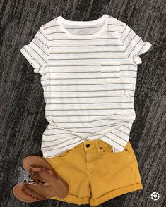 Target Bargains by Kealana on Instagram: “💛 Sticking with the yellow here! I think this casual look is perfect for everyday wear. The shorts are still 20% off online with code…” Wine Bar Outfit Night Summer, Easy Day Outfit, Summer Casual Work Outfits For Women Over 30, Mom Playdate Outfit Summer, Cute Mom Fashion, Women’s Summer Outfits Over 40, Summer Clothes T-shirts & Tank Tops, Trending Summer Outfits 2024 Women, Cute Outdoor Outfit Summer