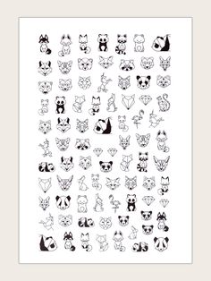 Black and White    Paper      Beauty Tools Geometric Animal Nail Art, Minimalist Manicure, Stickers Minimalist, Tattoo Nails, Diy Nails Stickers, Animal Nail Art