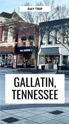 the front cover of a travel guide to galaatinn, tennessee