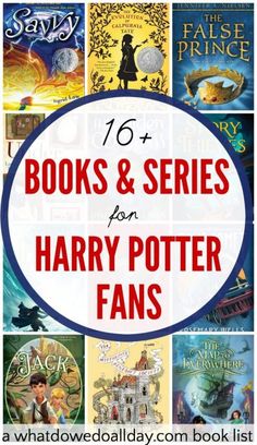 books and series for harry potter fans with the title overlayed in red text