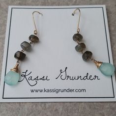 Chalcedony And Labradorite Kassi Grunder At Peace Earrings Only Took Out Of The Package For Pictures Brand New Never Worn I Accept Any Reasonable Offer 2024 Jewelry, Peace Earrings, Raw Gemstone Jewelry, Labradorite Earrings, At Peace, Raw Gemstones, Gift Jewelry, Earrings Color, Jewelry Designs