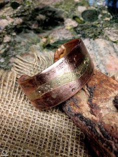 "* Waved Bronze Copper Cuff Bracelet. * Bronze welded in waved copper. * 3mm Thickness. 1\" Wide. * Burnish and Brushed." Shadow Box Necklace, Silver Cuff Ring, Urban Jewelry, Metal Forming, Metalsmithing Jewelry, Copper Cuff Bracelet, Copper Cuff, Baby First Christmas Ornament, Dough Bowl