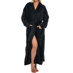 Immerse yourself in the world of ultimate comfort with the Alexander Del Rossa Women's Soft Plush Fleece Hooded Bathrobe. These full-length, hooded housecoats for women are not just a piece of clothing; they're a cocoon of coziness, a sanctuary of softness that transforms your everyday routine into a luxurious experience. Crafted from premium, plush fleece, this bathrobe is synonymous with warmth and comfort. Its sumptuous fleece fabric feels like a gentle hug, enveloping you in a layer of warmth that's perfect for those chilly mornings or relaxing evenings. The robe plus size fleece is not only cozy but also durable, maintaining its softness and warmth wash after wash. Bata de baño para mujer. The design of this robe reflects thoughtfulness and attention to detail. The hood adds an extra Robe With Hood, Bedtime Outfit, Womens Bathrobes, Men's Robes