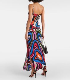 Find EMILIO PUCCI Marmo Printed Silk Maxi Dress on Editorialist. Material: 100% silk. Care instructions: dry clean. Made in Italy. Designer color name: Blu/Fuxia. Each piece is unique and prints may differ slightly from those shown. Chic Multicolor Viscose Midi Dress, Elegant Multicolor Silk Evening Dress, Elegant Multicolor Silk Summer Dress, Multicolor Summer Slip Dress, Silk Evening Dress With Vibrant Print, Multicolor Silk Midi Dress With Abstract Print, Fitted Multicolor Silk Dress, Fitted Multicolor Viscose Maxi Dress, Multicolor Silk Midi Dress For Summer