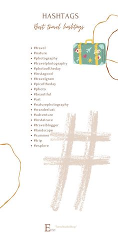 an advertisement for hashtags with the words best travel buddy