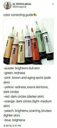 Color Correcting Guide, Bentuk Alis, Maquillage On Fleek, Makeup Order, Makeup Tip, Makeup 101, Makeup Help, Smink Inspiration, Face Makeup Tips