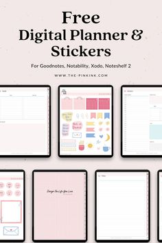 free digital planner & stickers for good notes, notities and notebooks