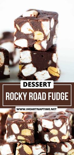 desert rocky road fudge is an easy dessert that's ready to be eaten