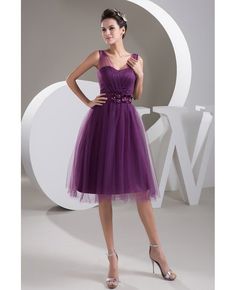 Shop best price a-line sweetheart knee-length tulle prom dress online. Free Shipping and Custom-made. Pro since 2009. Elegant Purple Dress, 2022 Bridesmaid Dresses, Purple Hoco, Bridesmaid Dress Short, Short Bridesmaid Dress, Bridesmaid Dresses 2018, Womens Bridesmaid Dresses, Dress Tea Length, Knee Length Bridesmaid Dresses