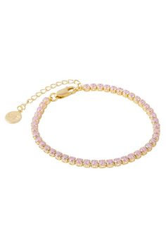 Pink Tennis Bracelet, Pink Gold Bracelet, Cocktail Bracelet, Cocktail Necklace, Casual Luxe, Girl Jewelry, Rich Girl, Recycled Sterling Silver, Crystal Pearls