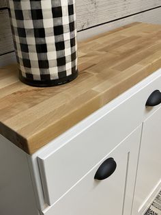 butcher block top for tilt out trash bins and laundry hampers. This is an add on item to your purchase. Laundry Hamper Cabinet, Hamper Cabinet, Trash Cabinet, Bin Cabinet, Garbage Storage, Butcher Block Top, Your Trash, Feeding Station, Baltic Birch Plywood