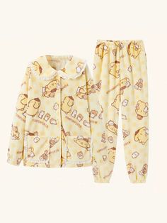 My Melody Cinnamoroll Pompompurin Fleece Pajamas - ntbhshop Cinnamoroll Pompompurin, My Melody Cinnamoroll, Presents Ideas, Melody Cinnamoroll, Cute Pajama Sets, Cozy Pajamas, Cute Pajamas, Fleece Pajamas, Cami Crop Top