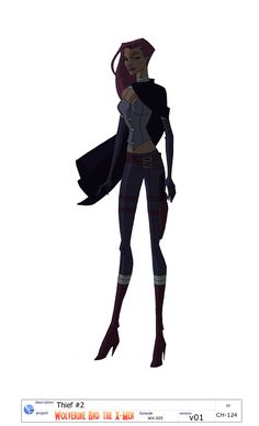 an animation character is standing with her arms crossed