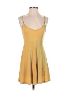 Forever 21 Casual Dress Size: Small Yellow Dresses - used. No Fabric Content, Fit & Flare, Scoop Neck, Short, Sleeveless | Forever 21 Casual Dress - Fit & Flare: Yellow Dresses - Used - Size Small Cheap Forever 21 Summer Dresses, Forever 21 Sleeveless Summer Mini Dress, Spring Sleeveless Mini Dress By Forever 21, Fitted Sleeveless Sundress By Forever 21, Fitted Sleeveless Sundress From Forever 21, Spring Stretch Mini Dress By Forever 21, Forever 21 Sleeveless Mini Dress For Spring, Forever 21 Sleeveless Mini Dress For Beach, Forever 21 Sleeveless Sundress