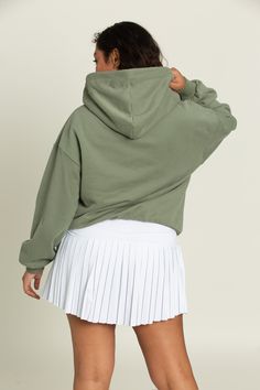 Our perfectly oversized Green GH Sport Hoodie Sweatshirt gives you the feeling of comfort and style in one staple hoodie. The dual side pockets give you an extra place to keep everyday essentials. Along with a hood to allow you to change your look to match wherever you're off to next. Athleisure Hoodie With Side Pockets For Fall, Fall Athleisure Hoodie With Side Pockets, Comfy Relaxed Fit Hoodie With Pockets, Comfy Hooded Sweatshirt With Drawstring, Casual Hooded Sweatshirt With Side Pockets, Spring Hoodie With Side Pockets, Oversized Casual Sweats With Side Pockets, Comfy Hoodie Sweatshirt With Drawstring Hood, Trendy Hoodie Sweats With Pockets