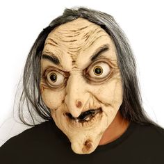 PRICES MAY VARY. This detailed and realistic witch latex mask with a wig can be worn as a scary Halloween costume mask, also a great choice of Masquerade Parties, Costume Parties, Carnival, Christmas, Easter, New Year's Eve Party, etc. Also a PERFECT HALLOWEEN DECORATION for your garden yard, house. The scary mask is made of high-quality naturel latex material, which is soft and docile. For the materila, you will smell latex odor not good when you first open the package, it’s normal and no worry Witch Mask, Bronze Makeup Look, Old Man Face, Devil Mask, Mascaras Halloween, Halloween Costume Mask, Scary Halloween Costume, Scary Mask, Man Face