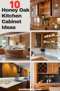 the top ten kitchen cabinet ideas in this postcard are from woodworkly com