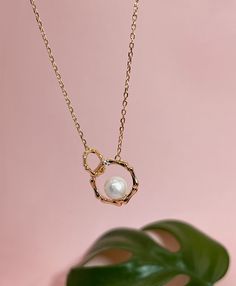 "Elevate your style with our exquisite Freshwater Pearl Interlocking Circles Necklace, a symbol of unity and elegance. Crafted with precision in 14K Gold Plated Sterling Silver, this stunning piece features delicate Moissanite and lustrous White Pearls intricately linked to create a dainty and sophisticated necklace that will capture hearts and enhance your every look. Key Features: *Interlocking Circles Design: The necklace showcases a unique and timeless interlocking circles design, symbolizing the interconnectedness of love and life. It's a beautiful representation of unity and continuity. Genuine Freshwater Pearls: Our White Pearls are handpicked for their radiant luster and creamy hue, making each pearl a unique treasure. They are carefully set to ensure maximum brilliance. *Brilliant Rose Gold Round Necklace With Pearl Pendant, Round Pearl Pendant Necklaces For Anniversary, Elegant Round Necklace For Anniversary, Elegant Round White Gold Necklace, Rose Gold Jewelry With Pearl Pendant, Tarnish Resistant White Gold Necklace For Wedding, 14k Gold Necklace With Elegant Design For Anniversary, Elegant Design Gold Plated Necklaces, Elegant Round Gold Plated Necklace